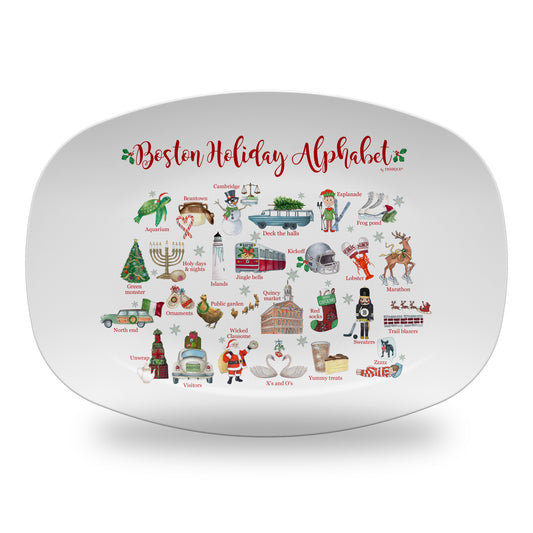 Boston Holiday Alphabet 14" DecoWare Polymer Platter