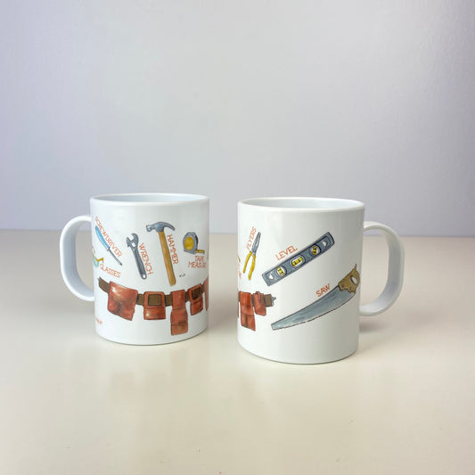 Construction Tool Belt 11 oz. Plastic Mug
